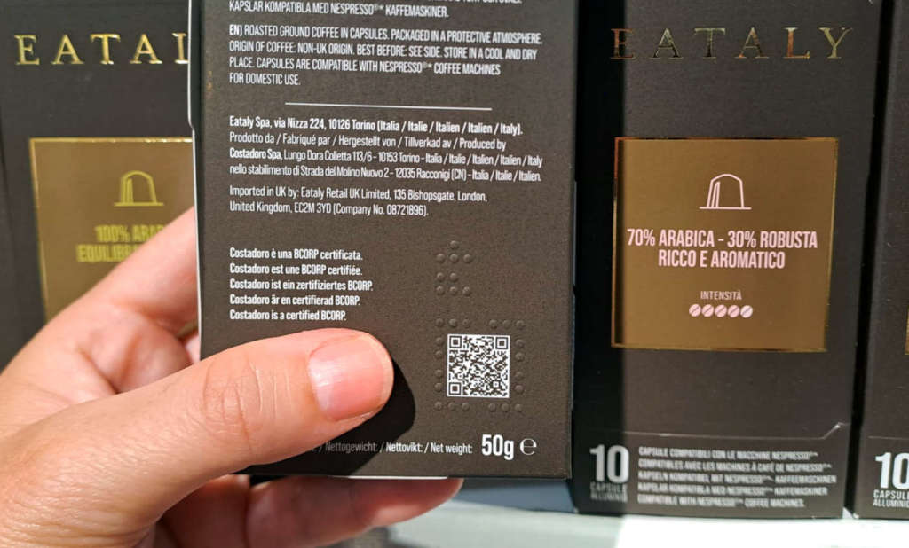La linea di prodotti firmata Eataly adotta il Tq Braille
